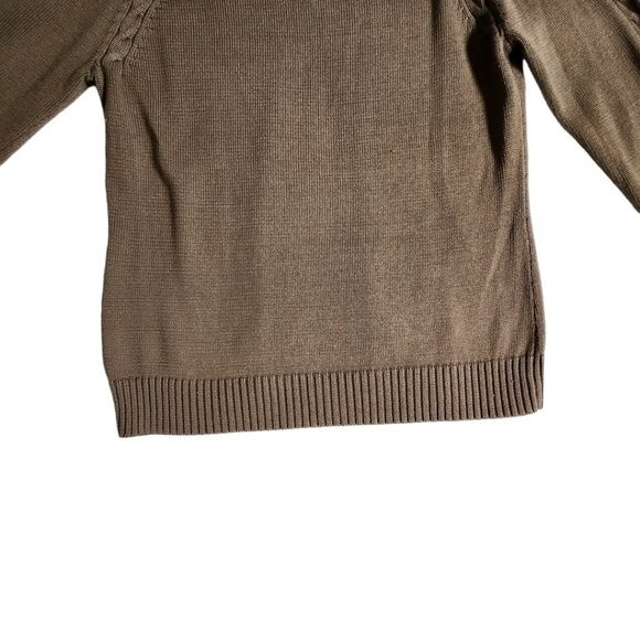 Jones New York Signature brown v neck sweater sz M - Picture 6 of 12